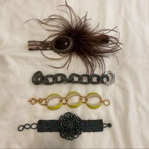 SOLD 3 bracelets and 1 headband bundle